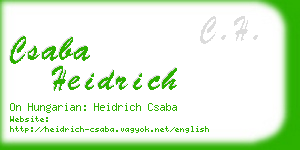 csaba heidrich business card